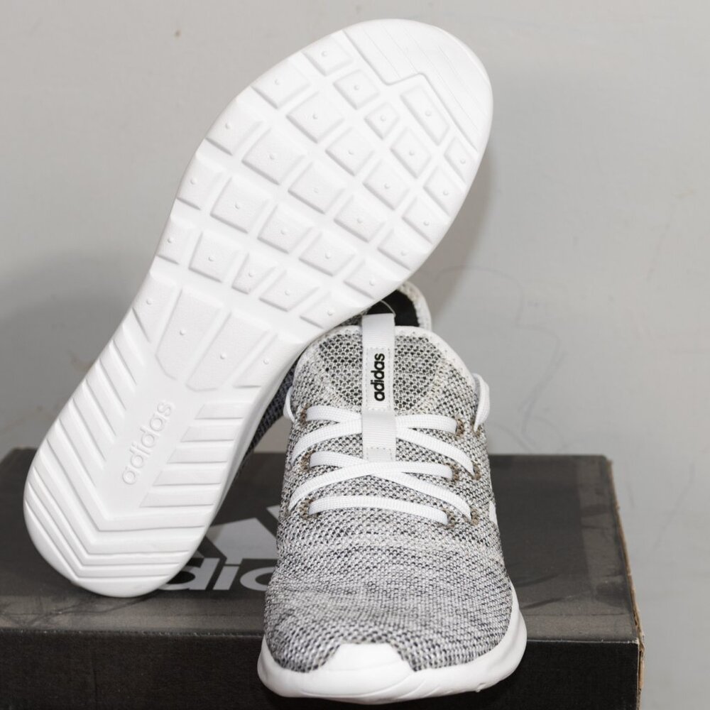 White/gray Adidas women cloudfoam shoes